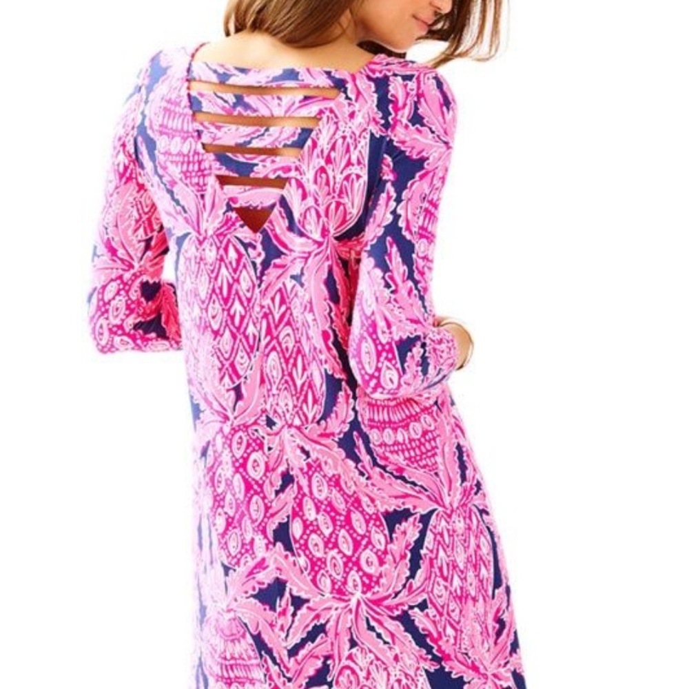 Like new Lilly Pulitzer Pink and Blue pineapple Sophia dress